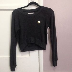 Spiritual Gangster Mini Heart Cropped Sweater.