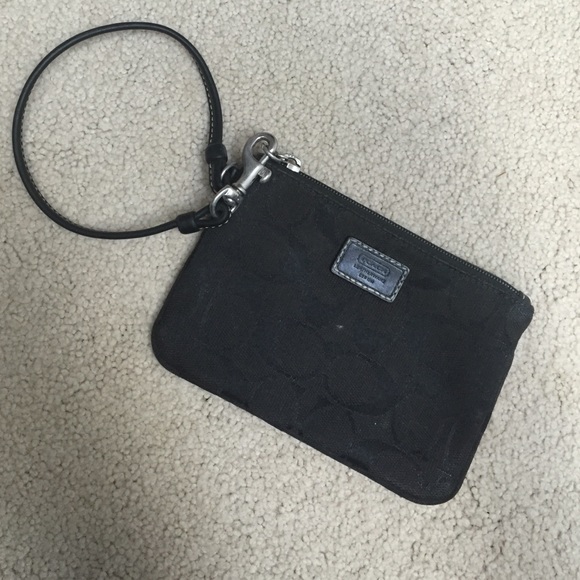 Authentic Black Coach Wristlet