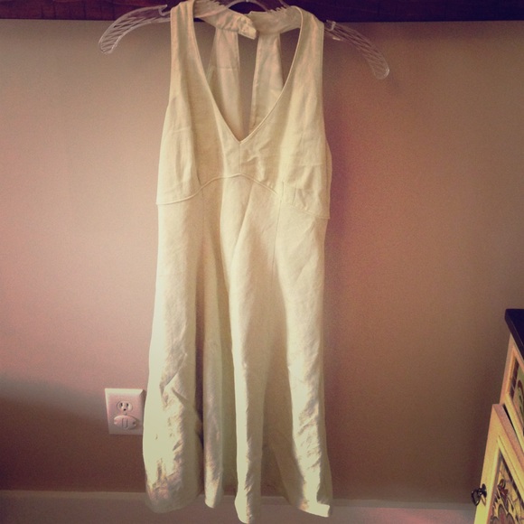 Linen Summer dress. Light mint green.