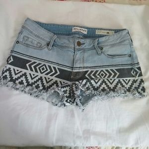 Bullhead Tribal Denim Shorts