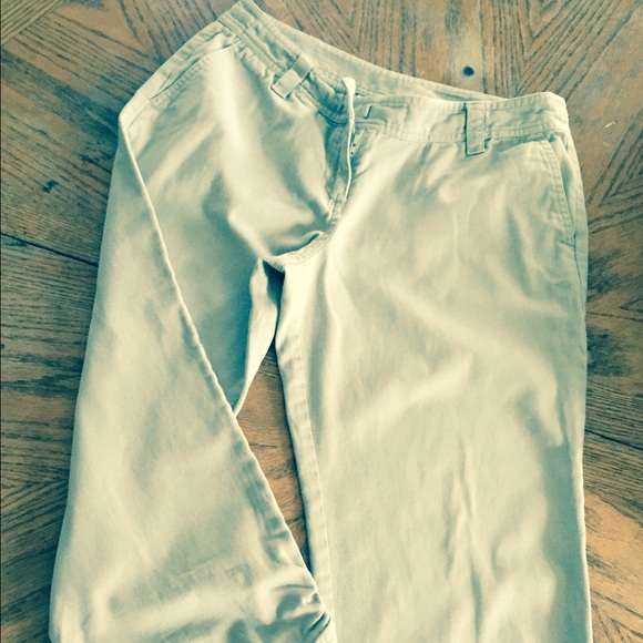 Capri length beige colored pants
