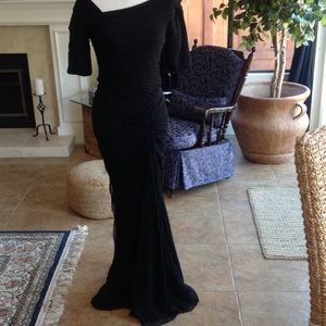 Tadashi shoji evening gown.  Hugs your curves.