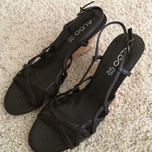 Aldo dark brown wedges
