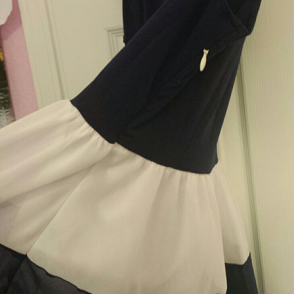 Navy blue and white dress. - Picture 4 of 4