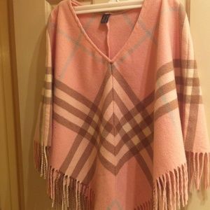 Burberry Nova Check Wool Poncho...sz..small