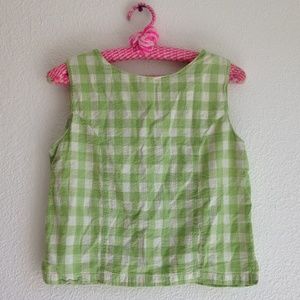 💚 90s pastel gingham top vintage retro 50s style