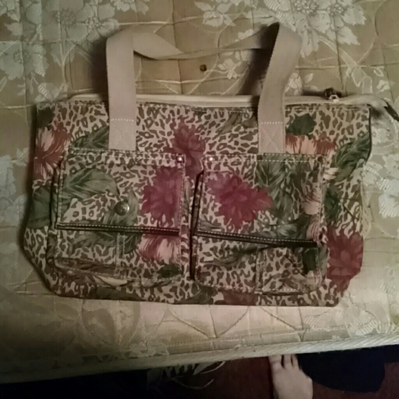 Cheetah and floral arm bag
