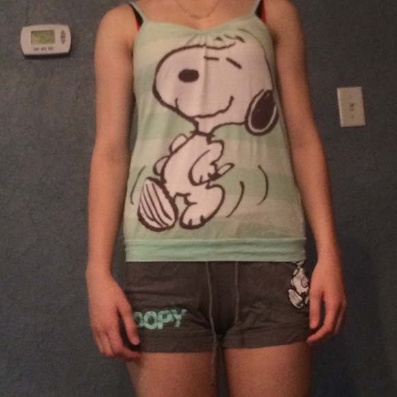 Matching snoopy pajama set!