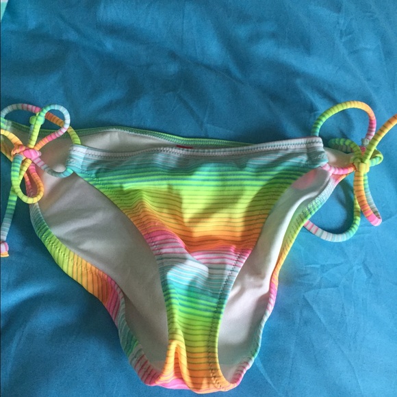 Rainbow stripped bikini! BOTTOM ONLY!
