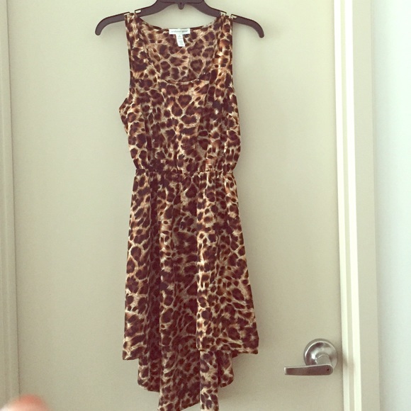 Leopard hi-lo dress