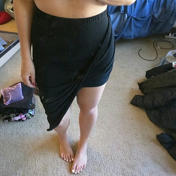 Asymmetrical Black Skirt
