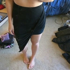 Asymmetrical Black Skirt