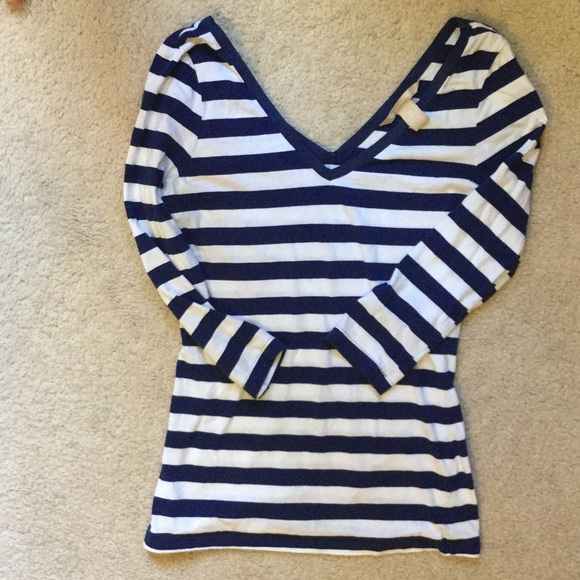 Banana Republic Blue and White Stripe Shirt.