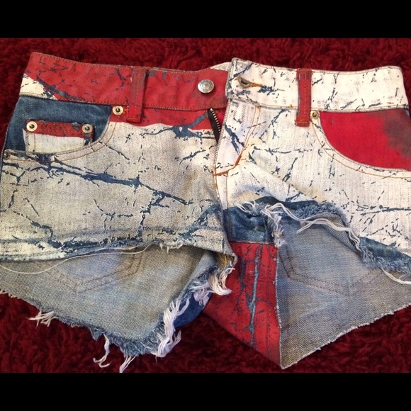 Brandy Melville American Flag Shorts