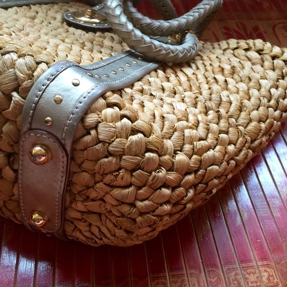 Michael Kors straw and leather handbag - Picture 4 of 4