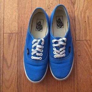 Blue Vans sneakers
