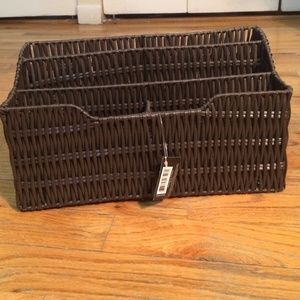 Woven plastic letter/mail sorter storage