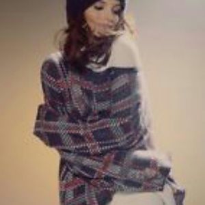SALE:  Wildfox All Over Plaid Distressed Pullover