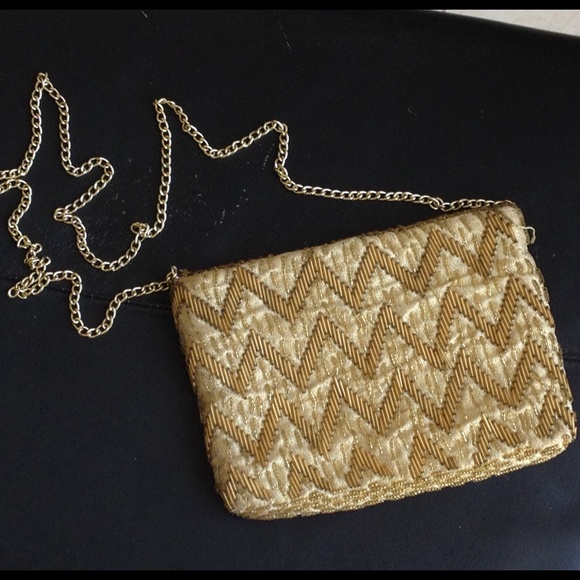 Vintage gold beaded purse