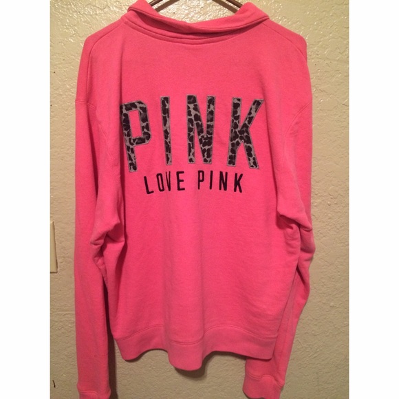 pink half zip