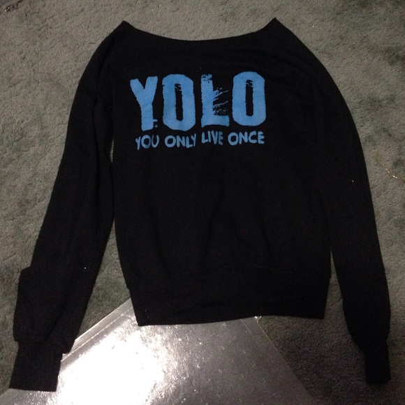 YOLO crew neck sweater