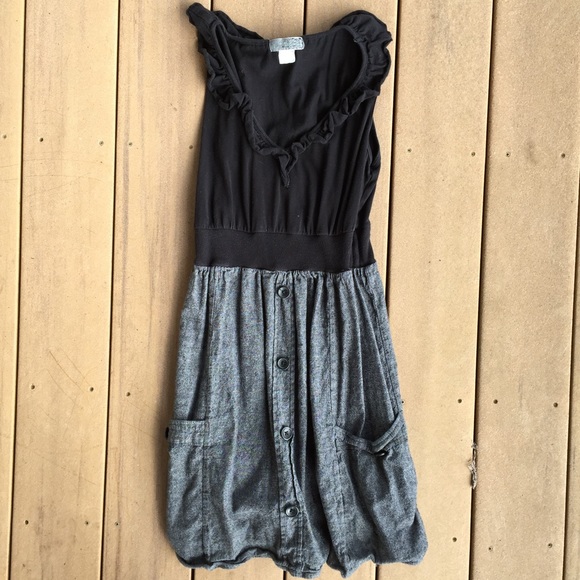 Black ruffled dress from Nordstrom