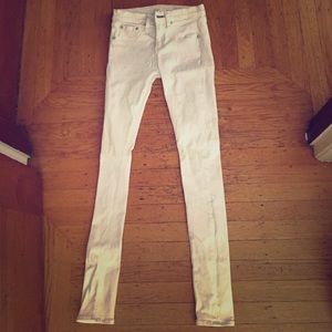Rag and bone white skinny jeans size 25