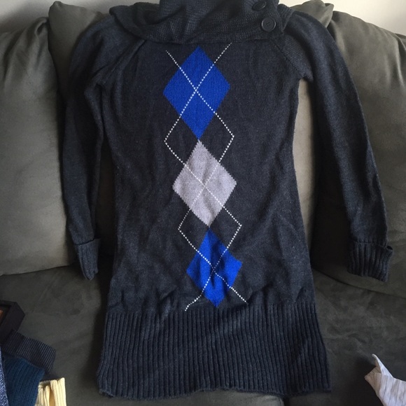 Argyle sweater dress