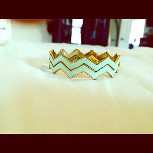 Mint chevron bangles