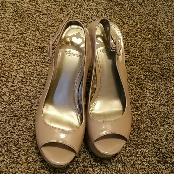 Nude wedges- fergalicious