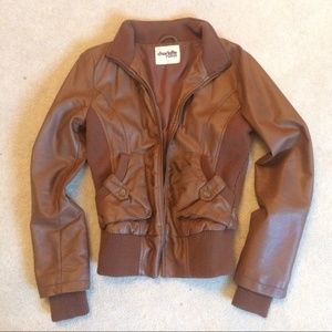 Charlotte Russe Brown Leather Jacket