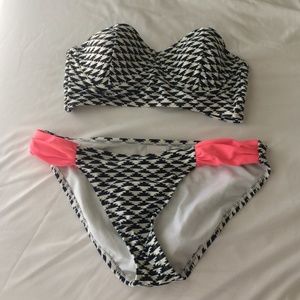 Navy/white/pink Bikini