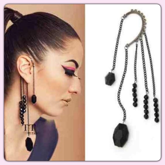 tavoos fashion Jewelry - personalized crystal jewel hanging ear clip