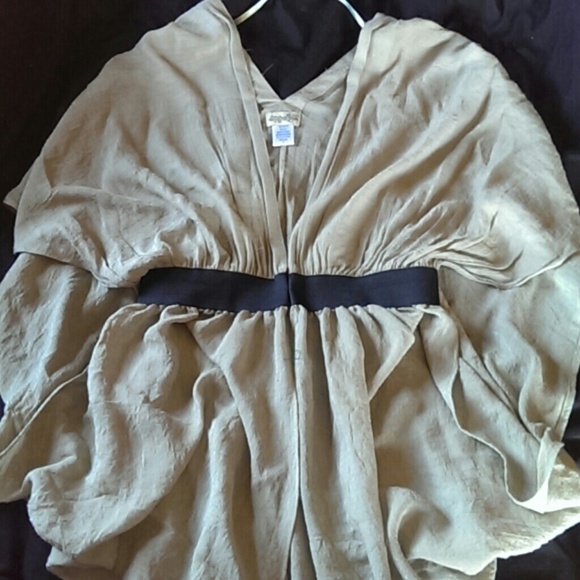 Tan flare shirt
