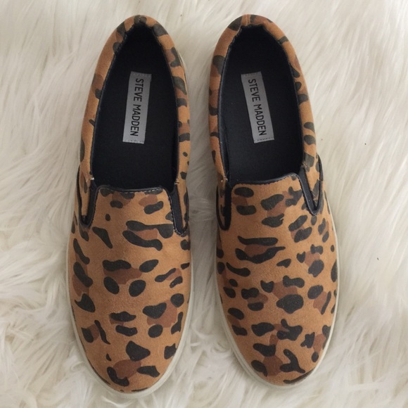 Steven Madden Leopard Slip On Sneakers
