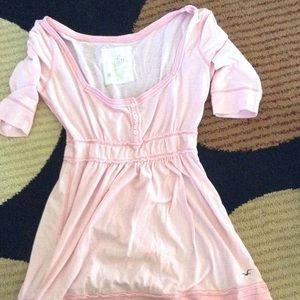 Girls half sleeved pink Hollister shirt
