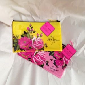 2 Betsy Johnson zippered pouches