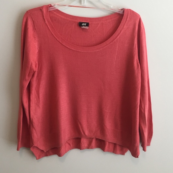 H&M Orange  sweater top . Size small