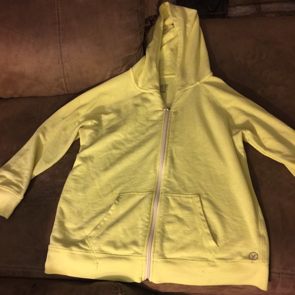 neon yellow American Eagle sweatshirt - Picture 1 of 2