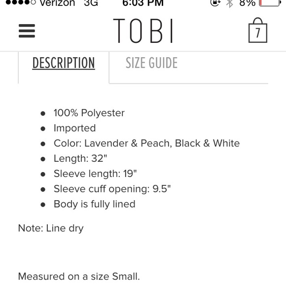 Brand new never worn Tobi dress - Picture 4 of 4