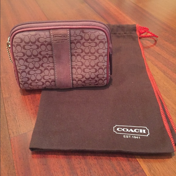 Purple Coach makeup bag!