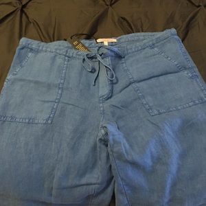 Size 6 (short) Victoria'd Secret Blue Linen Pants