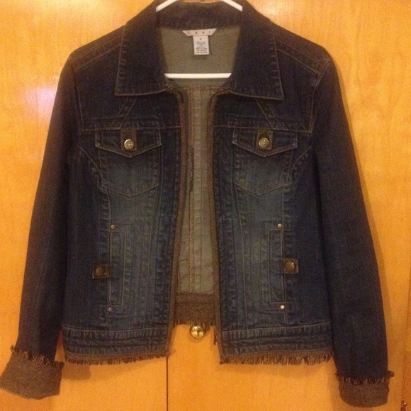 CAbi denim/tweed jacket