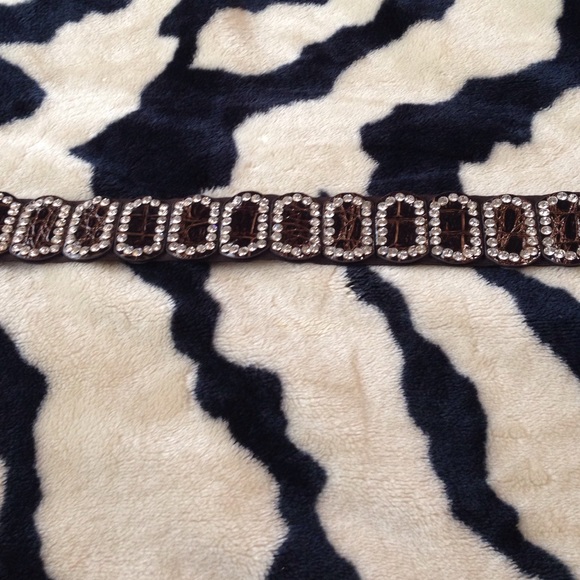 Brown stretchy bling belt - Picture 2 of 3