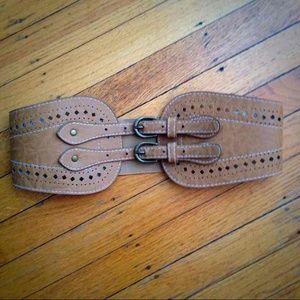 Light Tan Belt with Elastic Back