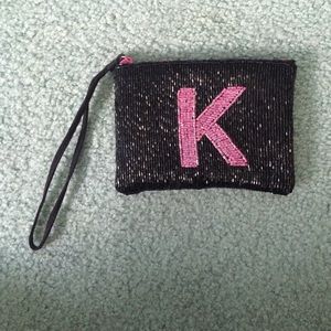 Sparkly "K" Wristlet