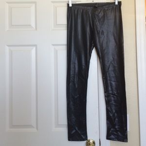 Black leather pants