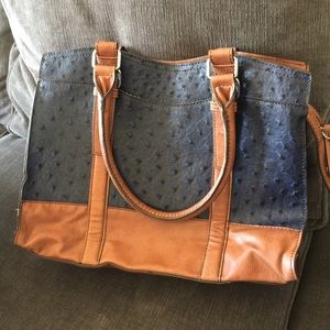 Kelly & Katie blue and brown bag