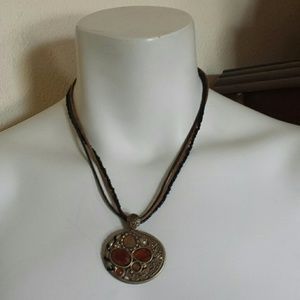 Necklace with amber "stones"