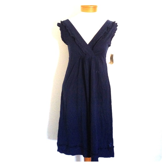 Navy blue knit dress